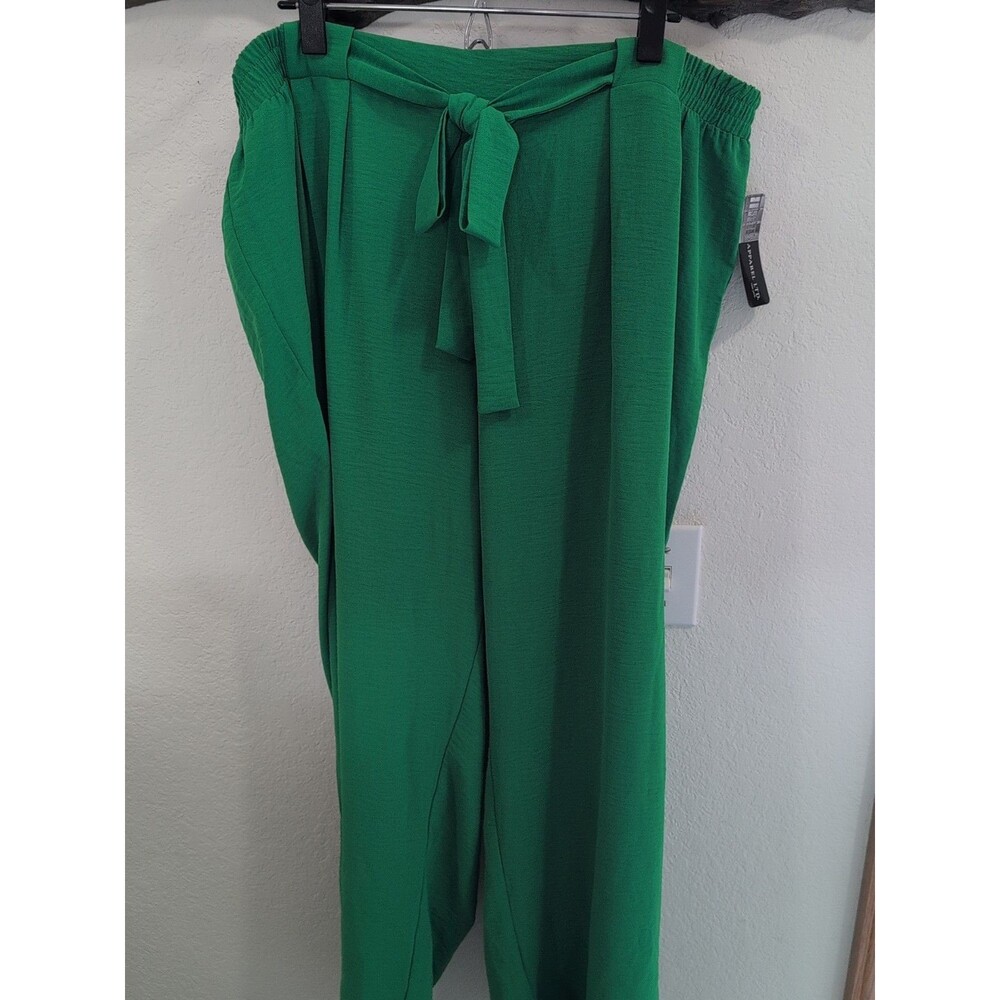 New! Soho Apparel Ltd New York, Elastic Tie Waist Bottoms. Fern Green Size 3X - Picture 2 of 6
